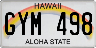 HI license plate GYM498