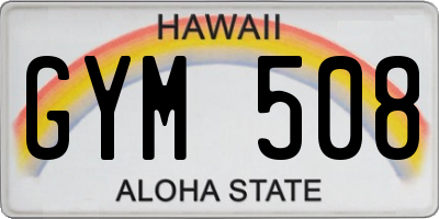 HI license plate GYM508