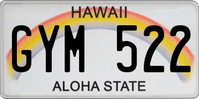 HI license plate GYM522