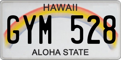 HI license plate GYM528