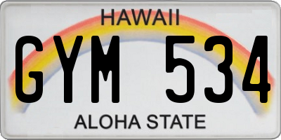 HI license plate GYM534