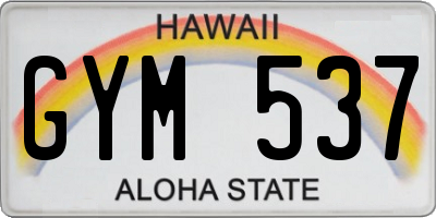 HI license plate GYM537