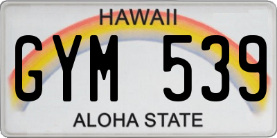 HI license plate GYM539