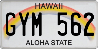 HI license plate GYM562