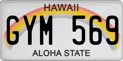 HI license plate GYM569