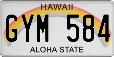 HI license plate GYM584