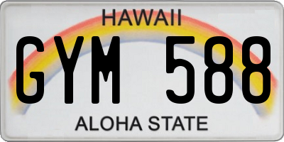 HI license plate GYM588