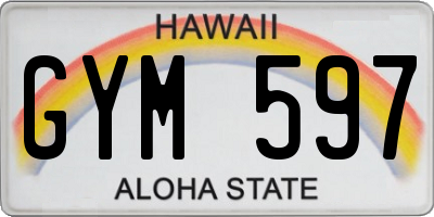 HI license plate GYM597