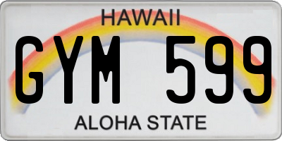 HI license plate GYM599