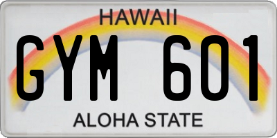 HI license plate GYM601