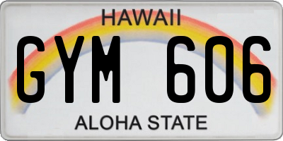 HI license plate GYM606