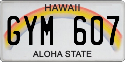 HI license plate GYM607