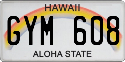 HI license plate GYM608
