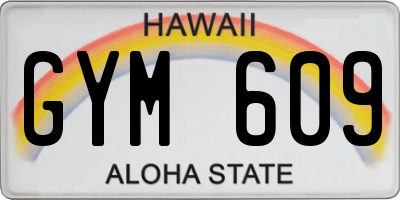 HI license plate GYM609
