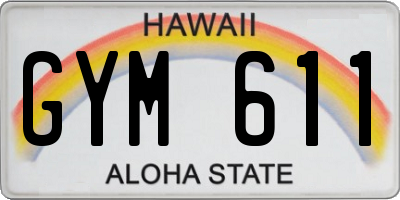 HI license plate GYM611