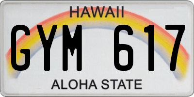 HI license plate GYM617