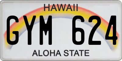 HI license plate GYM624