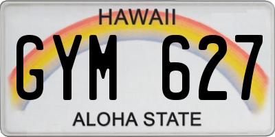 HI license plate GYM627