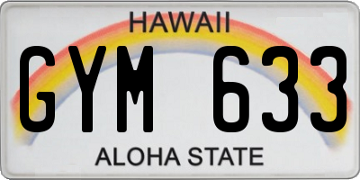 HI license plate GYM633