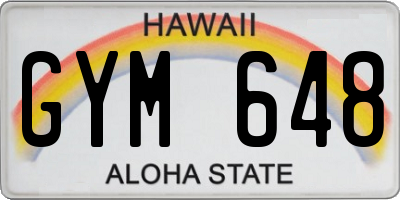HI license plate GYM648