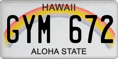 HI license plate GYM672