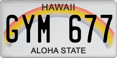 HI license plate GYM677