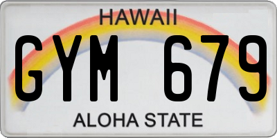 HI license plate GYM679