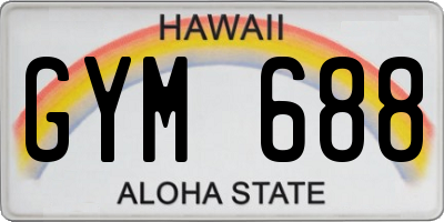 HI license plate GYM688