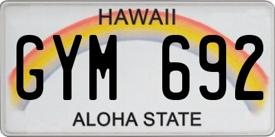HI license plate GYM692