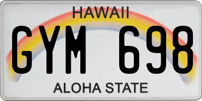HI license plate GYM698