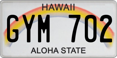 HI license plate GYM702