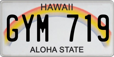 HI license plate GYM719