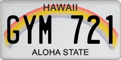 HI license plate GYM721