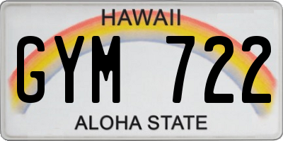 HI license plate GYM722
