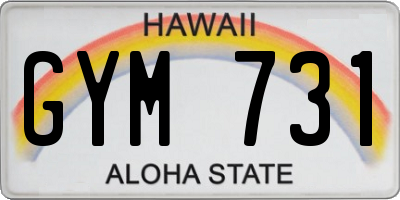 HI license plate GYM731