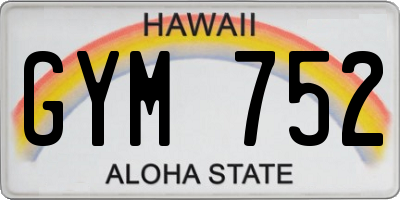 HI license plate GYM752