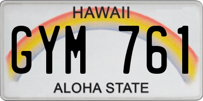 HI license plate GYM761