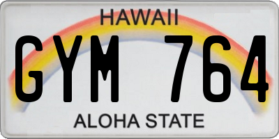 HI license plate GYM764