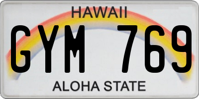 HI license plate GYM769