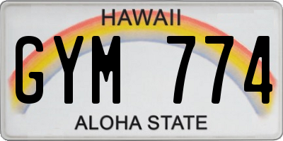 HI license plate GYM774