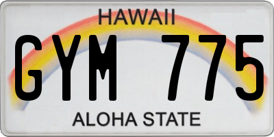 HI license plate GYM775