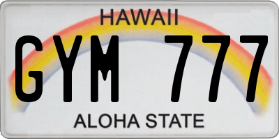 HI license plate GYM777