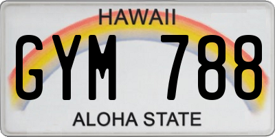 HI license plate GYM788
