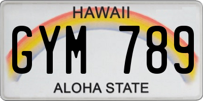 HI license plate GYM789