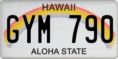 HI license plate GYM790
