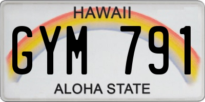 HI license plate GYM791