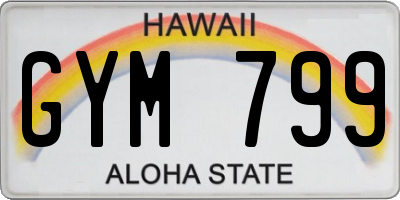 HI license plate GYM799