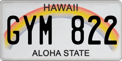 HI license plate GYM822