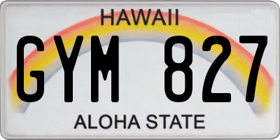HI license plate GYM827