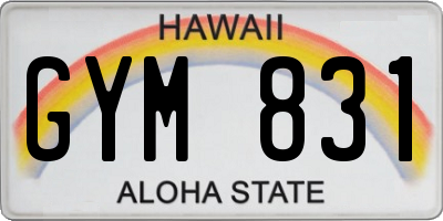 HI license plate GYM831